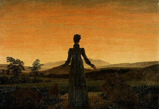 Caspar David Friedrich Woman before the Rising Sun Spain oil painting art
